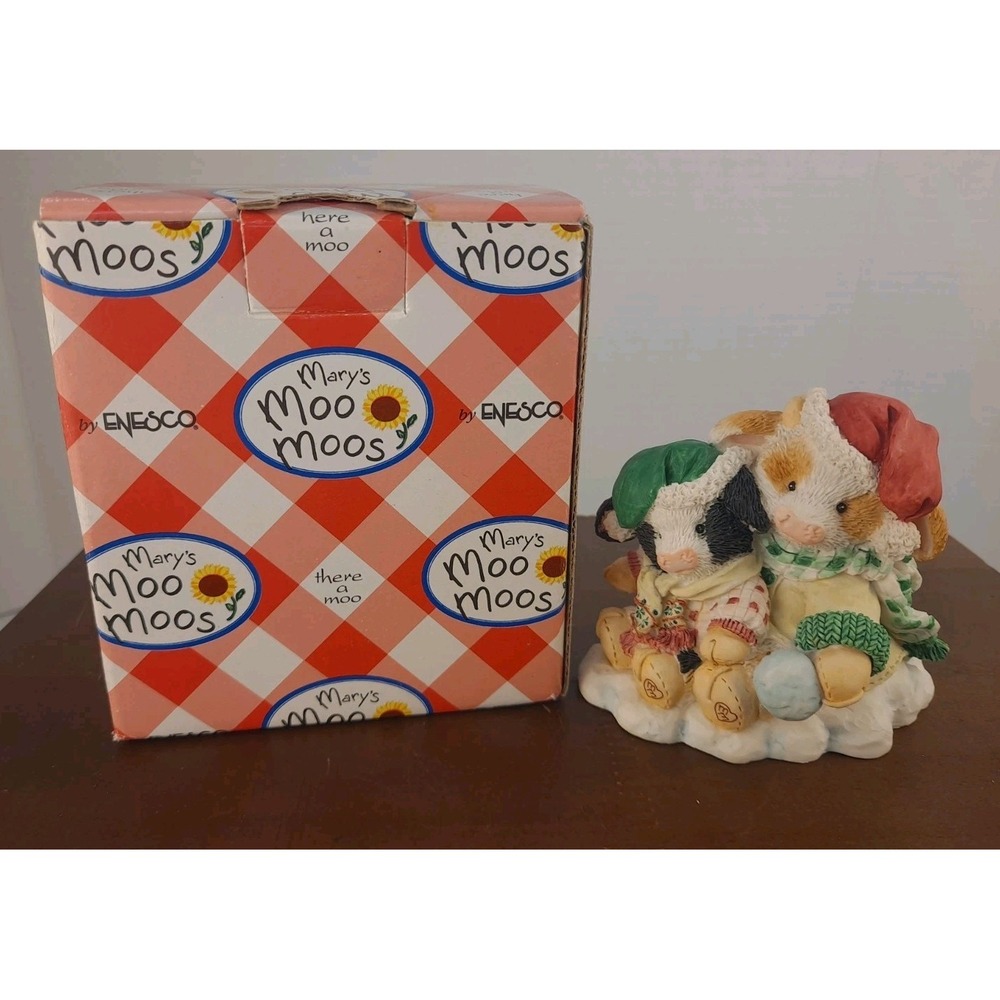 Mary's Moo Moos "Merry Christmasmoos" 1994 Enesco Figurine – Mary Rhyner